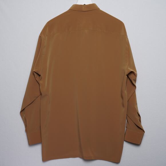 Men's Tan Dress Shirt with Rhinestone Accent Buttons 42 - Picture 5 of 7